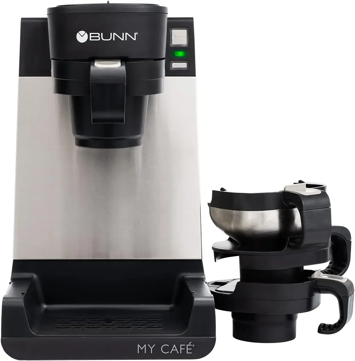 MCU My Cafe Single Cup Multi Use Coffee Brewer (Black/SST)