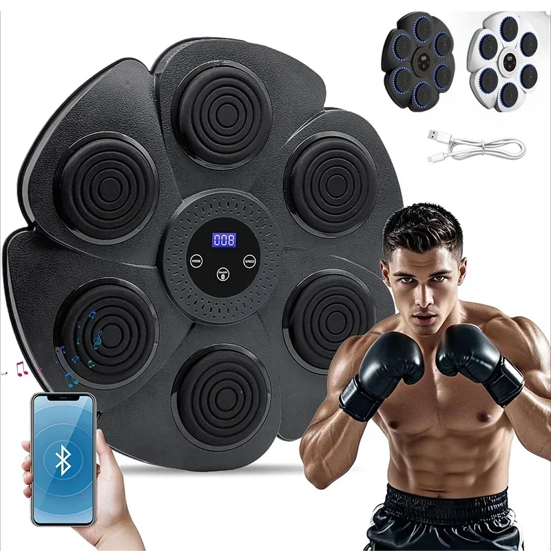 Music Boxing Toys Smart Bluetooth Adult/Children Sports Fitness Boxing Wall Target Muay Thai Reaction Trainer Children's Gift