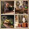 CUTEBEE DIY Miniature Dollhouse Magic Cathedral Wooden Doll House Kit with Furniture Roombox Magic Academy Toy for Birthday Gift 5