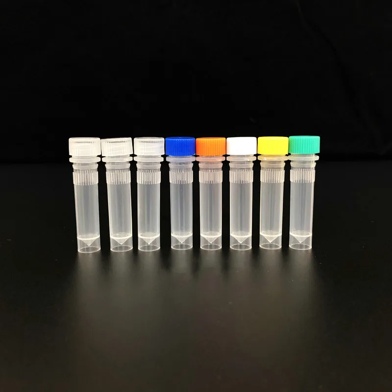 500Pcs 1ml Cryovial 10mm&times;40mm PP Cryogenic Vials Stand Laboratory Cryogenic Vials Washer