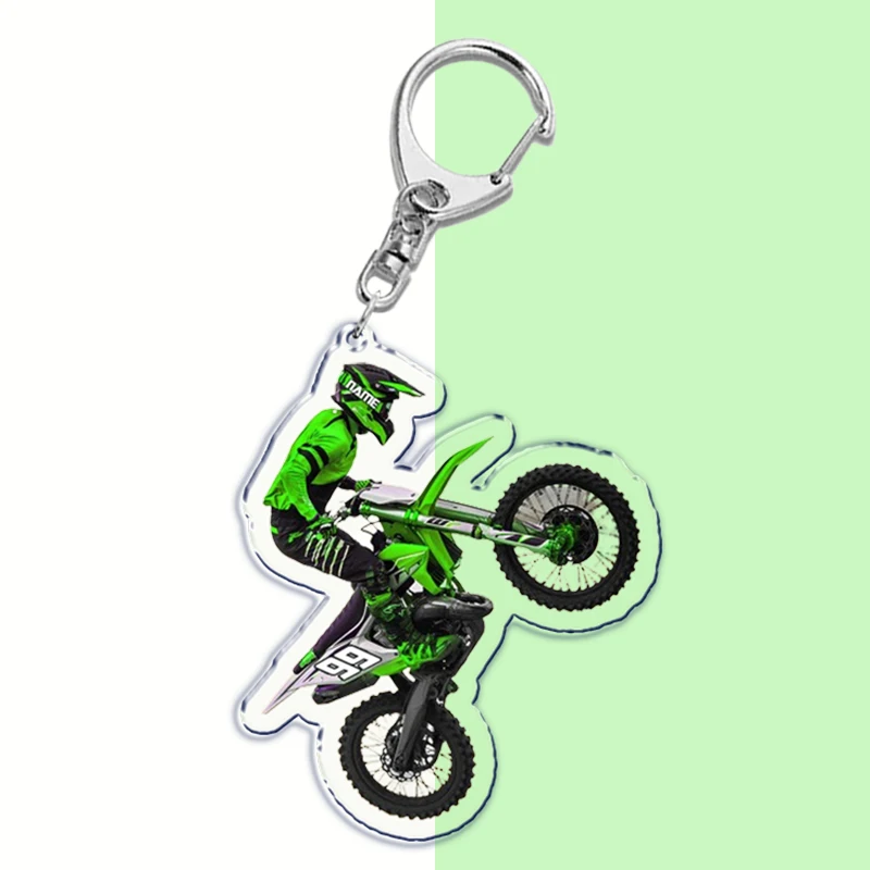 Fashion Motocross Biker Dirt Bike Keychain for Accessories Bag