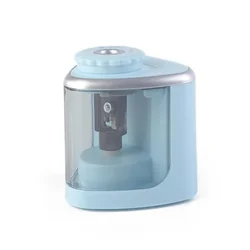 Automatic Electric Pencil Sharpener with Touch Activation for School and Office Use (Blue)