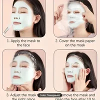 500/100pcs Disposable Face Plastic Film Full Cleaner Mask Neck Stickers Paper Transparent PE Masks Wrap Facial Care Tool Beauty 6