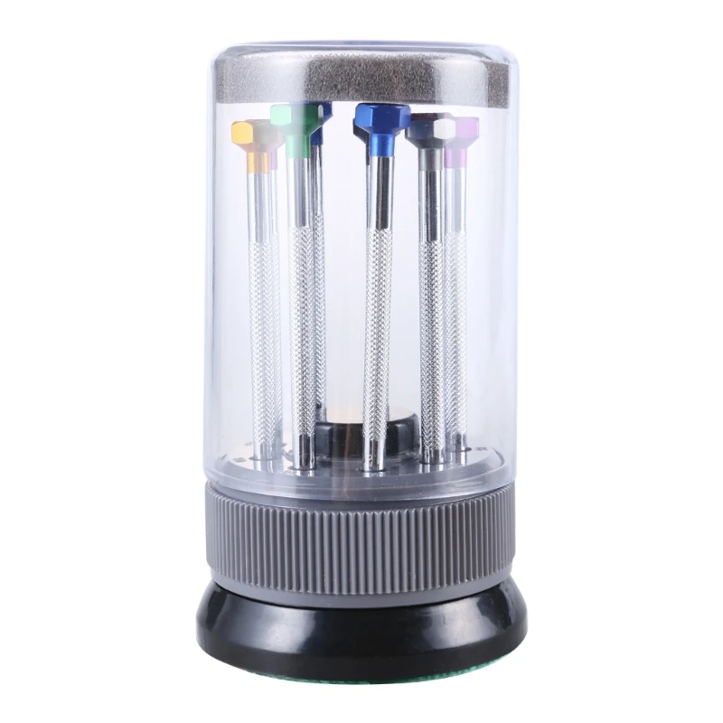 

Professional 9Piece Screwdriver Set With Easy Grip Rotating Base for Phone Jewelry Glasses Repair Efficient Work R7UA