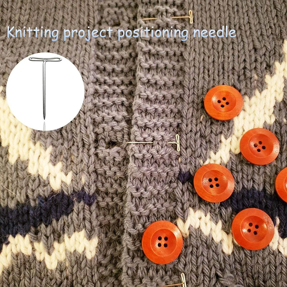 DIY 공예용 패브릭 마킹 T 핀, 스테인레스 스틸 T-핀, 38mm, 플라스틱 상자 포함 바느질 퀼팅 핀, 100 개