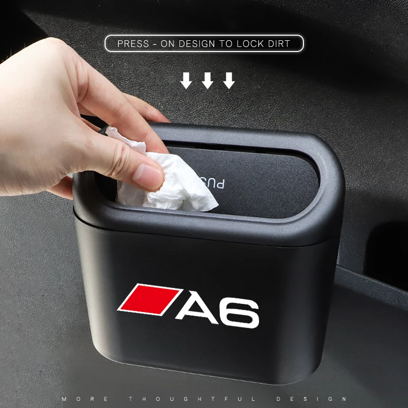 1Pcs 범용 자동차 쓰레기통 휴대용 미니 쓰레기 상자 쓰레기통 아우디 A1 A2 A3 A4 A5 A6 A7 A8 Q1 Q2 Q3 Q4 Q5 Q6 Q7 Q8 TT