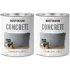 379906-2PK Concrete Interior Wall Paint, Quart, Charcoal, 32 Fl Oz (Pack of 2) 1