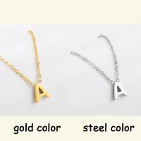 Unift Colliers avec lettres de l'alphabet pour femmes, pendentif, clavicule, chaîne, ras du cou, bijoux tendance, famille, nom Initial, accessoires, cadeau, A-Z 3