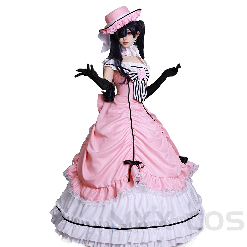 

Ciel Cosplay Black Butler Ciel Phantomhive Redbreast Cosplay Costume Role Play Comic Con Dress Hallowmas Wigs Animation Prop