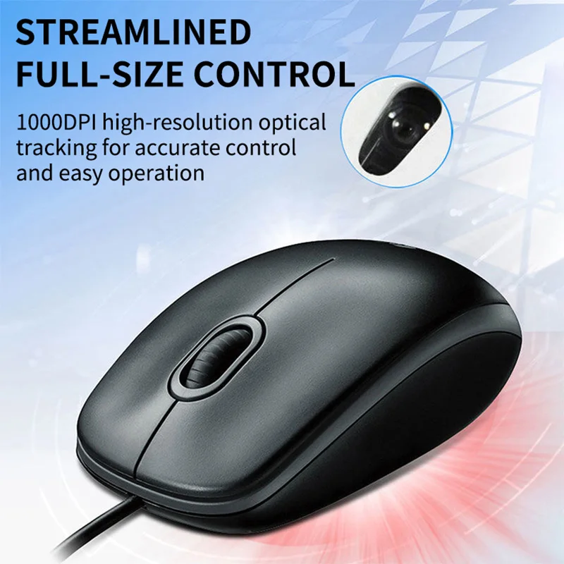 Top original Logitech M91P wired mouse business office Home computer Notebook Plug and Play USB wired mouse M90 wired mouse