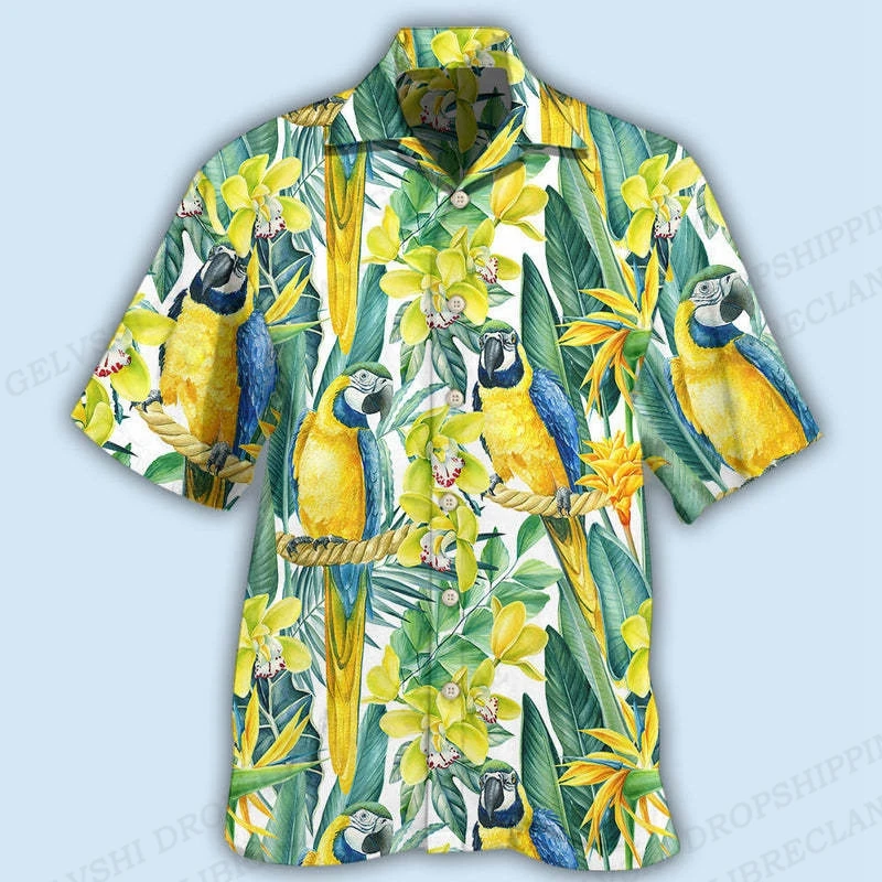 Parrot Hawaiian Shirt 3d Print Shirts Men Women Beach Blouse Men's Vocation Lapel Shirt Beach Men's Clothing 2023 Animal fairy mermaid tail scale silicone fondant mould beach animal cake icing mold