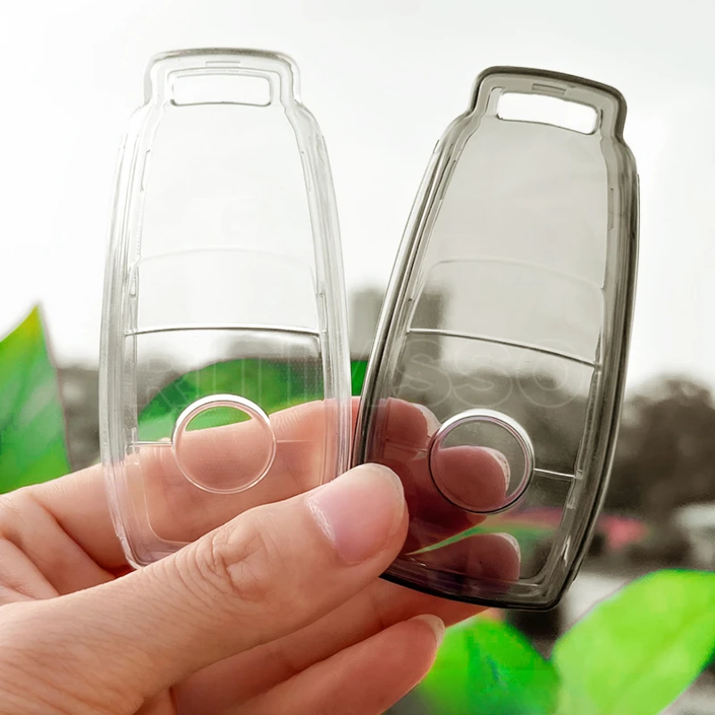 Transparent TPU Car Key Case Cover for Mercedes Benz - Premium Key Shell Protector