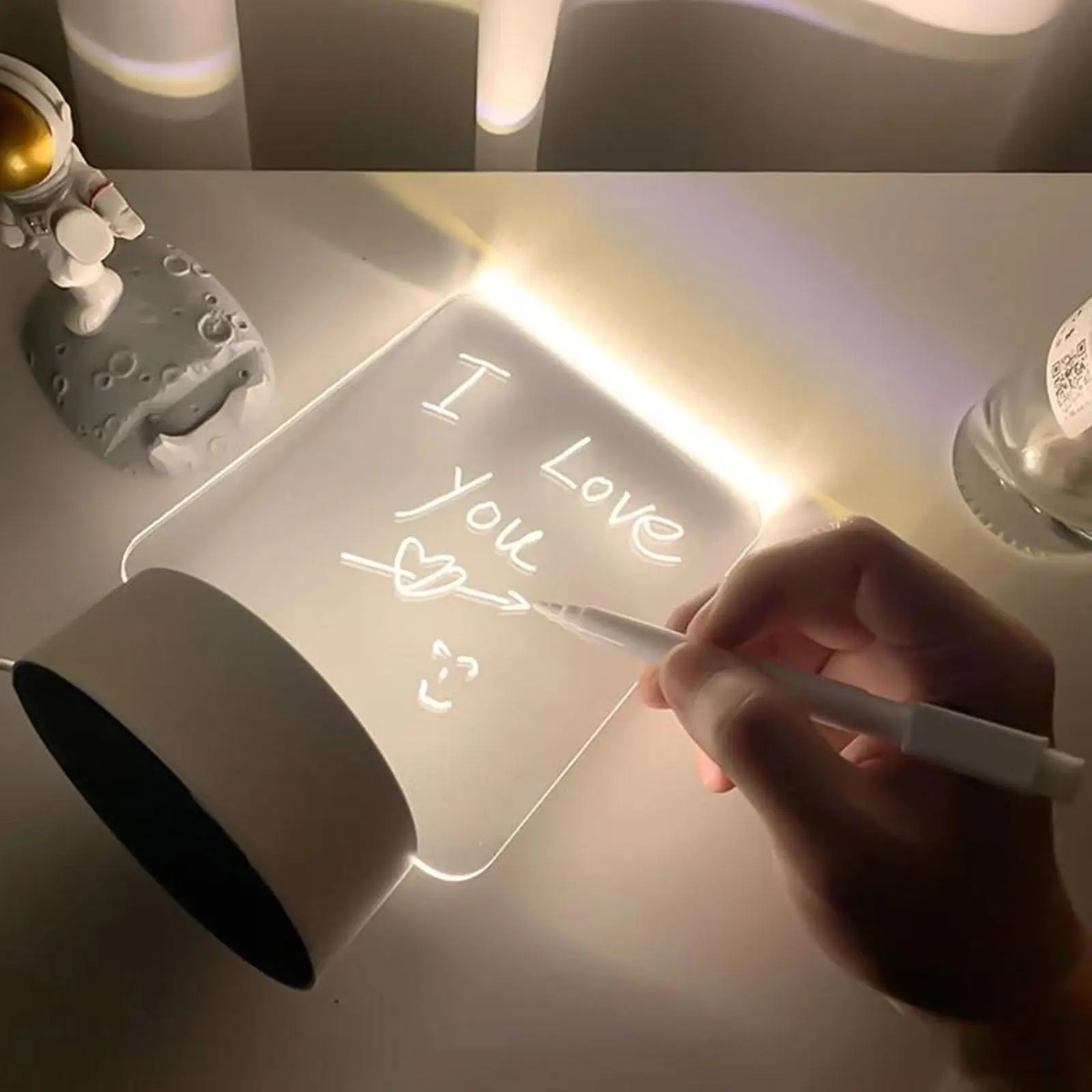 USB 메시지 보드 펜 포함 휴일 조명, 창의적인 Led 야간 조명, 메모 보드, 어린이 여자 친구 장식, 야간 램프 선물