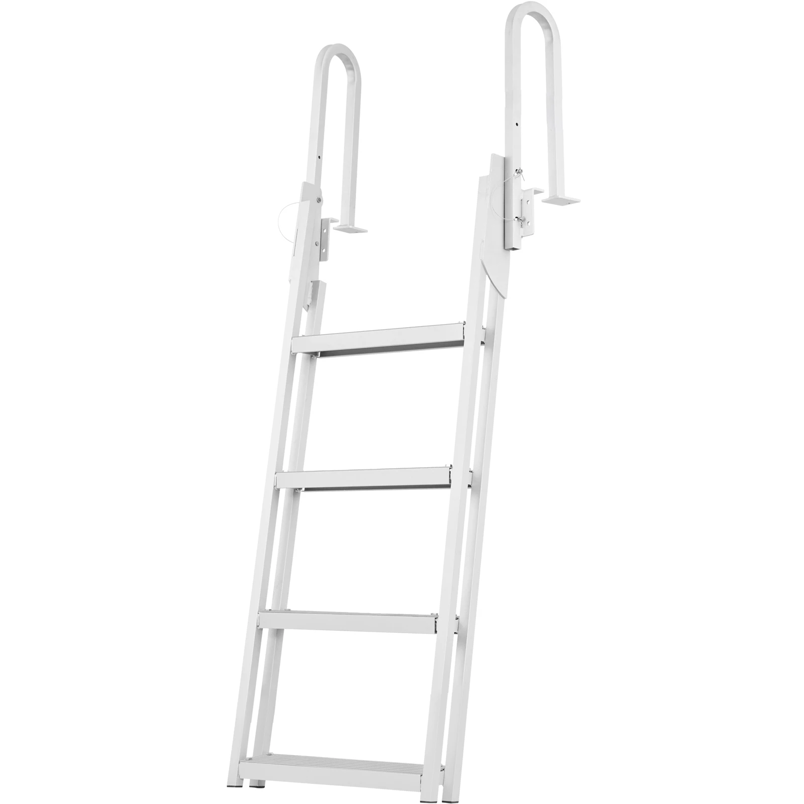 Aluminum Dock Ladder with Nonslip Mat for Boat Pool