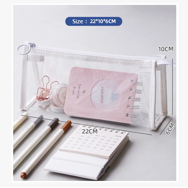 Waterproof PVC Pencil Case Large Capacity Stationery Storage