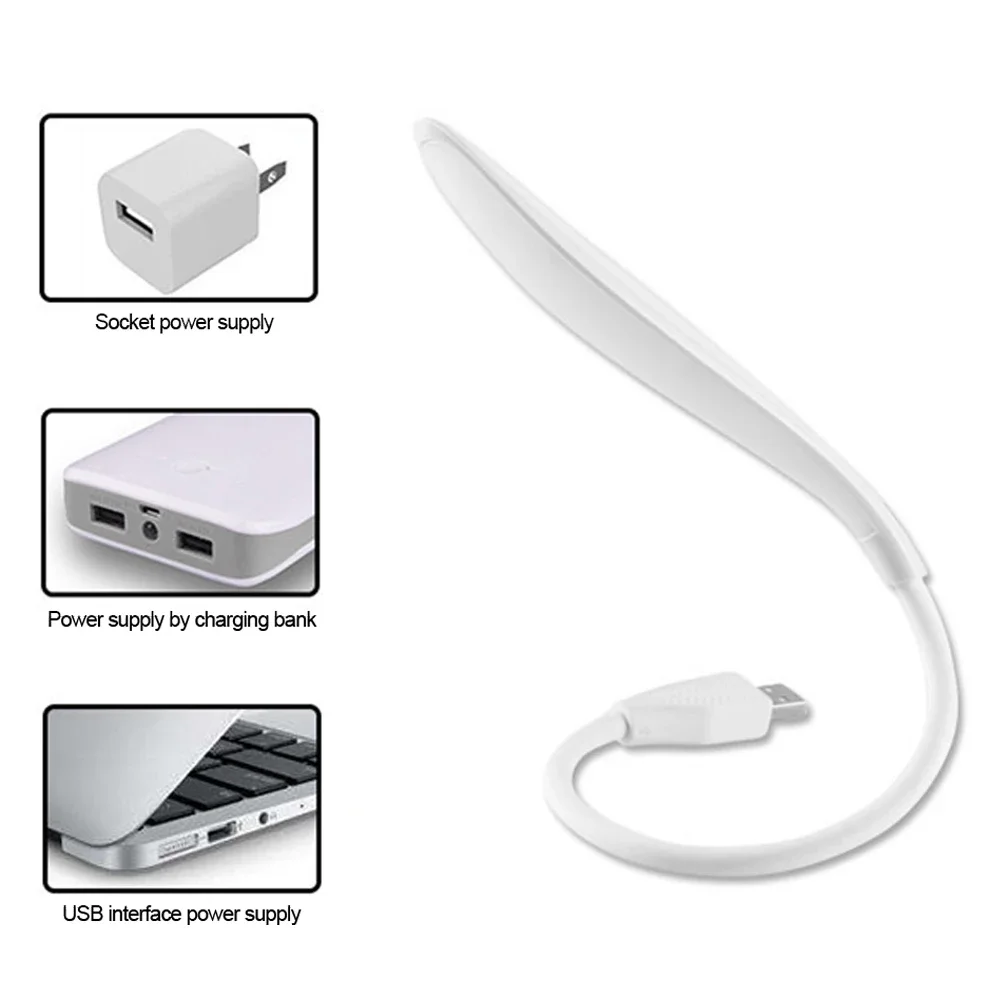 USB LED Portable Reading Lamp Flexible Eye Protection Night Light Computer PC Laptops Table Desk Lamp Touch Switch Adjustable