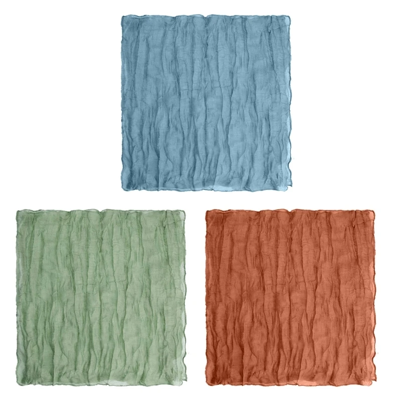 

Cheesecloth Gauze Napkins with Wrinkled for Wedding Restaurant Hotel Decorations