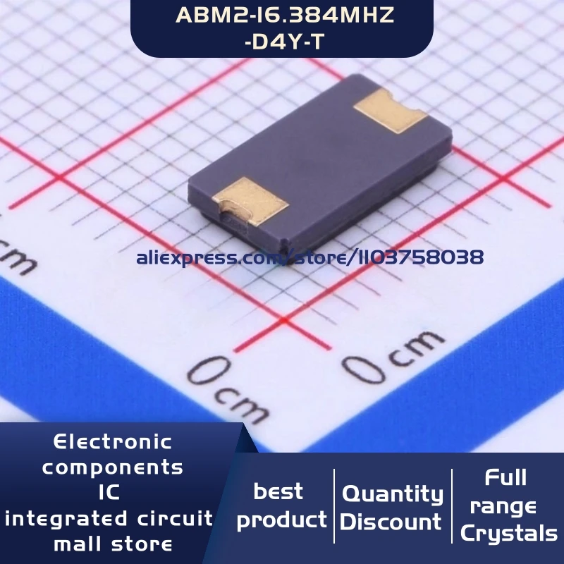 50개/몫 ABM2-16.384MHZ-D4Y-T ±30ppm 18pF 8045 2P 크리스탈 발진기 공진기 2-SMD 재고 있음
