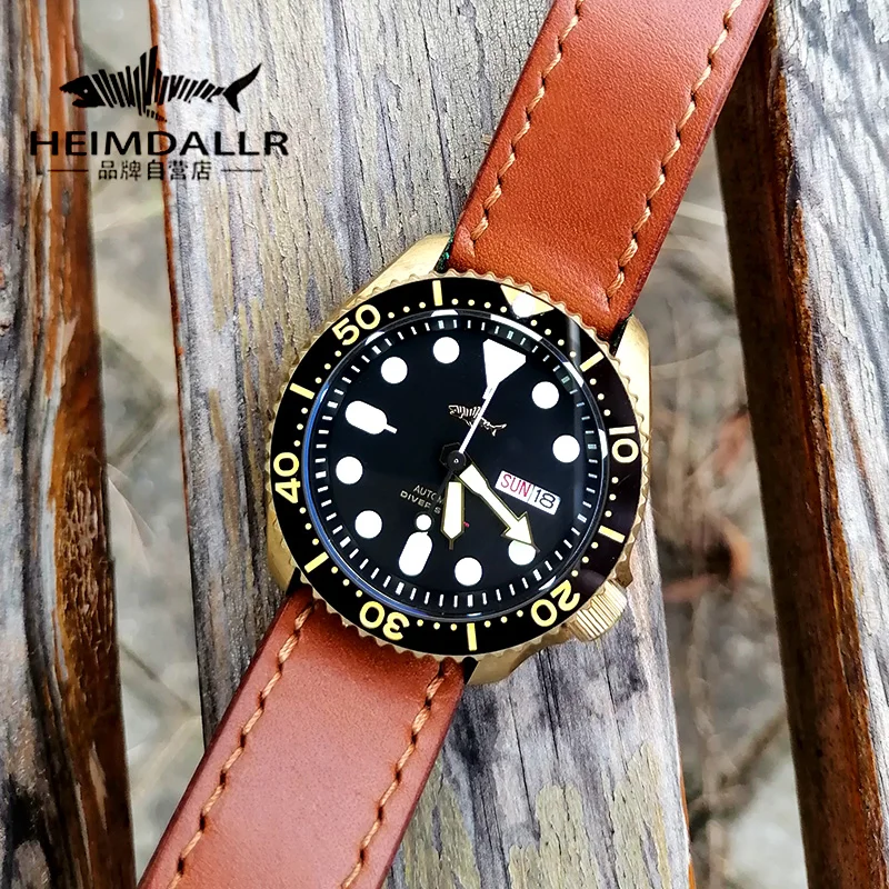 Heimdallr SKX007 Bronze Diver Automatic Watch Vintage 41mm Dial