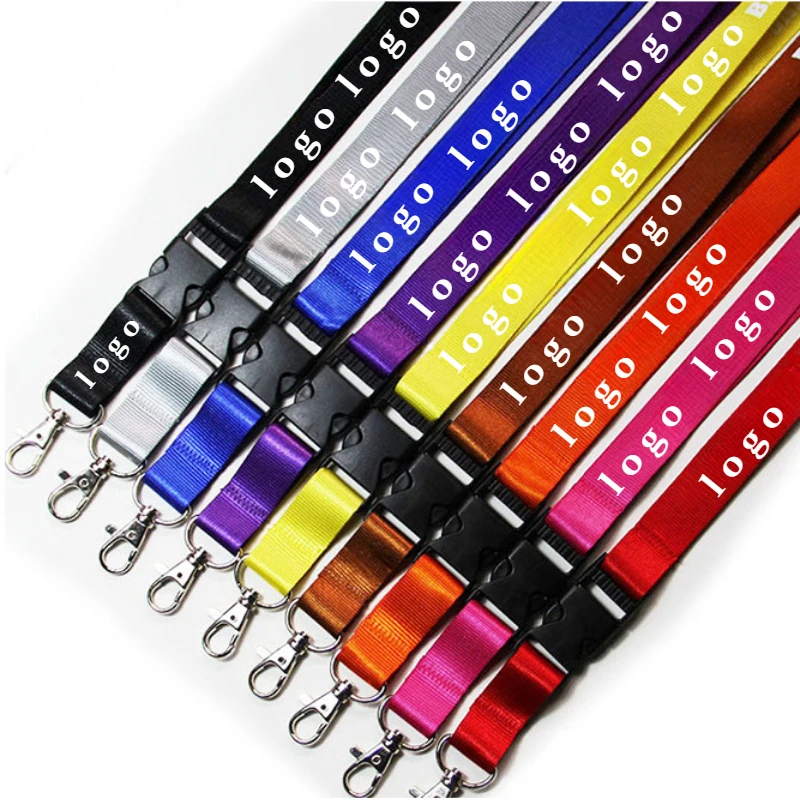 100PCS Free Custom Lanyard Customized Pattern / LOGO Neck Hanging Rope Colorful Printing DIY Straps 2CM Width