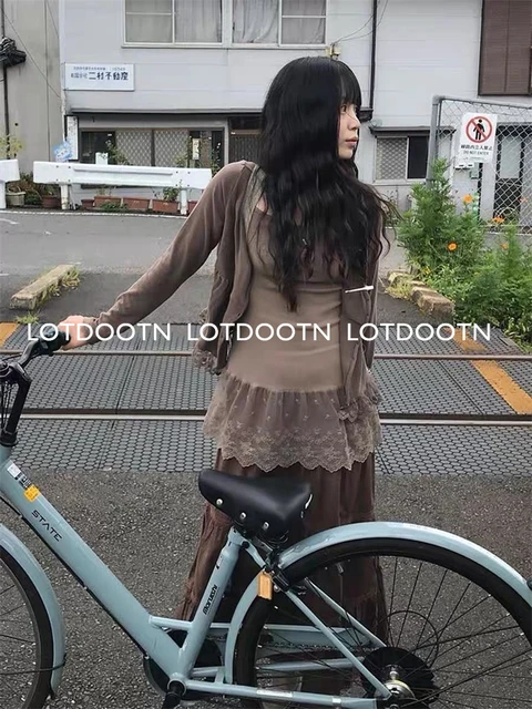 LOTDOOTN Korean Sexy Tank Tops Women Harajuku Lace Patchwork Sleeveless Camisole Vintage Y2k Fairycore Tops Fashion Streetwear 1