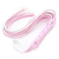 63CM PU Leather Training Horse Whips ,Rivet Reinforcement Handle Inlay Artificial Diamond,Submissive Riding Horse Whip 1