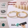 2pcs 30mm Moissanite Encrusted Gold Hoop Earrings - Luxurious and Timeless Elegance in 18K Gold Plated S925 Sterling Silver 3