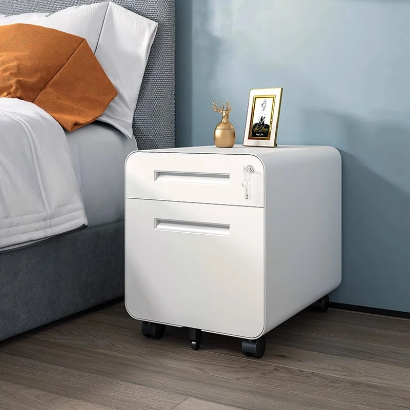 

white Bedroom Nightstand Table Minimal Dormitory Small Luxury Bedsides Table Trendy cute Mesinhas De Cabeceira Hotel Furniture