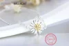 Real 925 Sterling Silver Fashion Sweet Daisy Flower Anklets For Women Wedding Party Birthday Present Jewelry DA2336