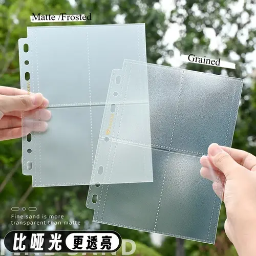 SINGBA 10pcs Clear Sheets Sleeve Acid free-No CPP loose-leaf Pages for A5/A4 Binder 4/ 9grid Pocket 3inch Photocard Protector - Image 4