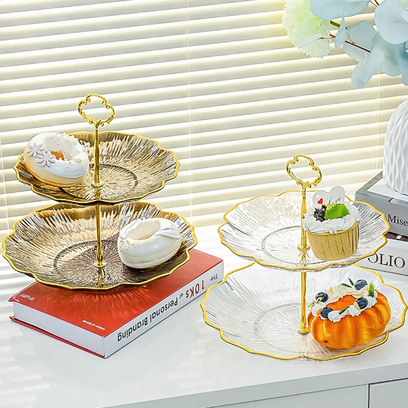 Fruit plate living room home coffee table multilayer afternoon tea dessert cake plate dessert display shelf luxury. 3
