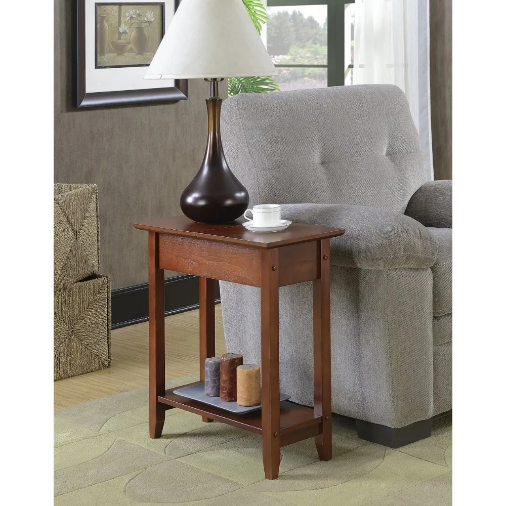 

Mahogany Living Room Table American Heritage Flip Top End Table With Shelf Furniture Entrance Console for the Hall Consol Tables