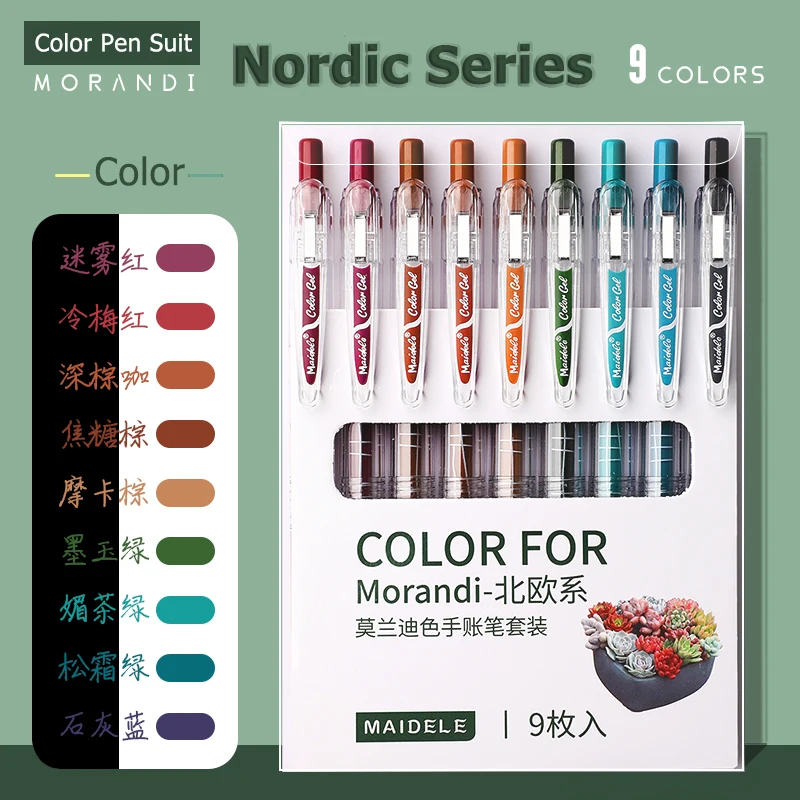 Morandi Gel Pen Set - Coloured Ink – Scribblet Stationery