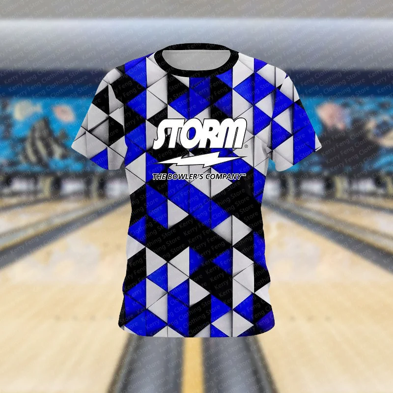 2024 Latest Hot Selling Bowling Men's Sports Shirt T-shirt Daily Indoor Leisure Comfortable Sweating Fashion Short Sleeve Top 2