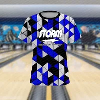 2024 Latest Hot Selling Bowling Men's Sports Shirt T-shirt Daily Indoor Leisure Comfortable Sweating Fashion Short Sleeve Top 2