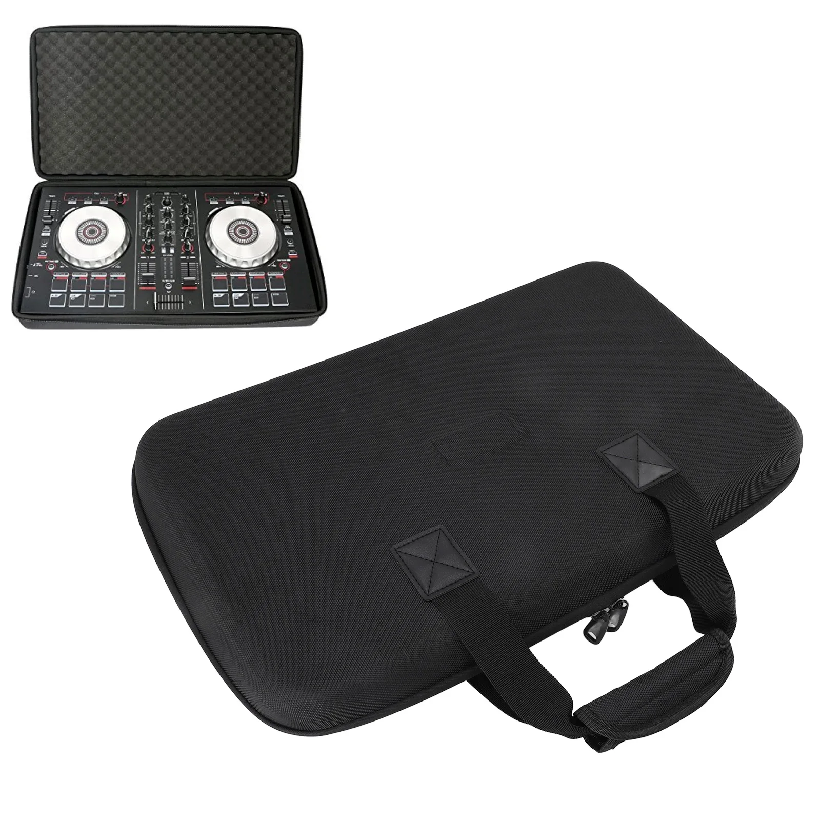 DJ Controller Case High Visibility Lining Double Metal  Padded DJ Controller Bag for Pioneer DDJ-RB 2 Channel Controller