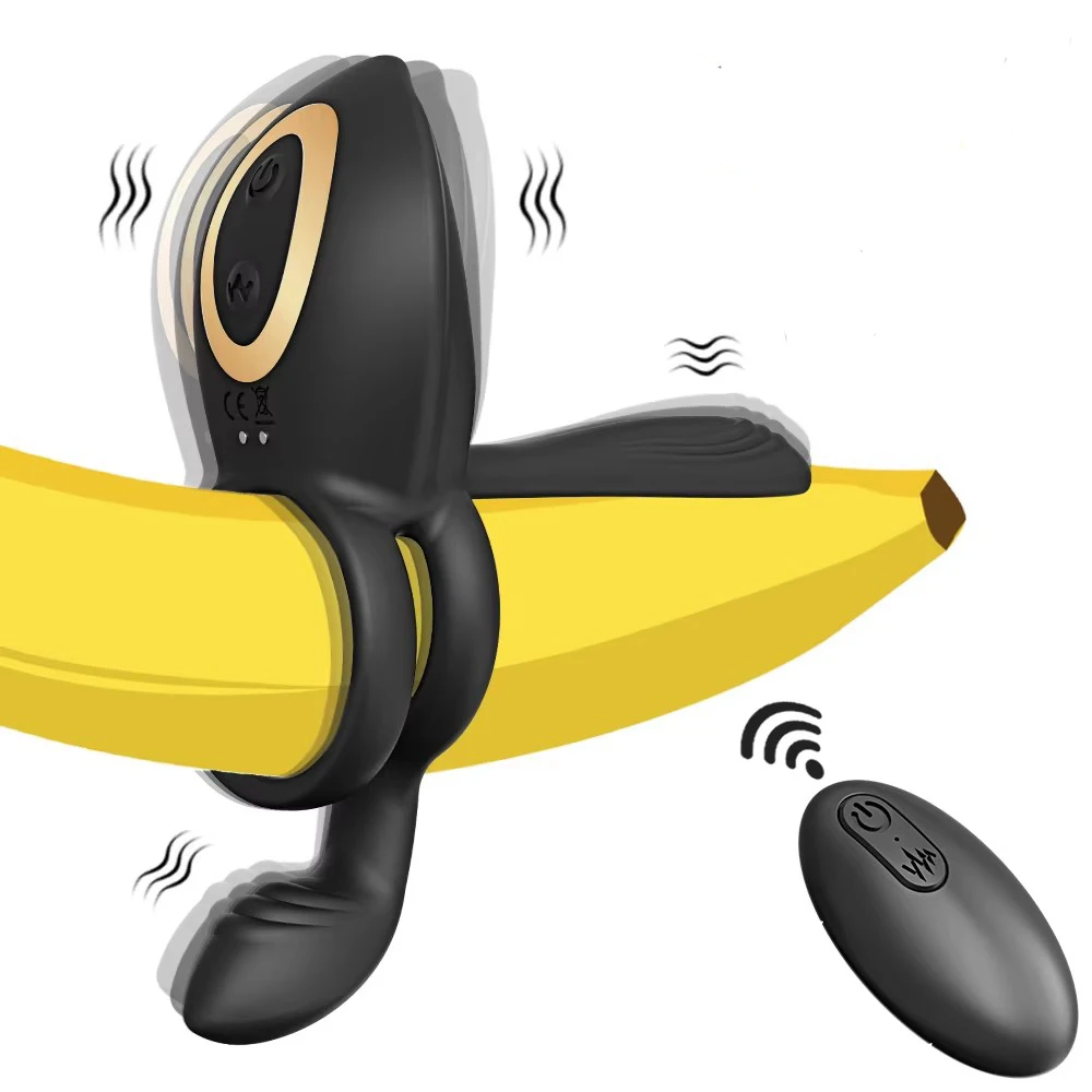 Paar Vibrator Cockring mit Dual Motor Fernbedienung Cock Penis Ring Erwachsene Sexy Spielzeug für Männer Verzögerung Ejakulation Penisring