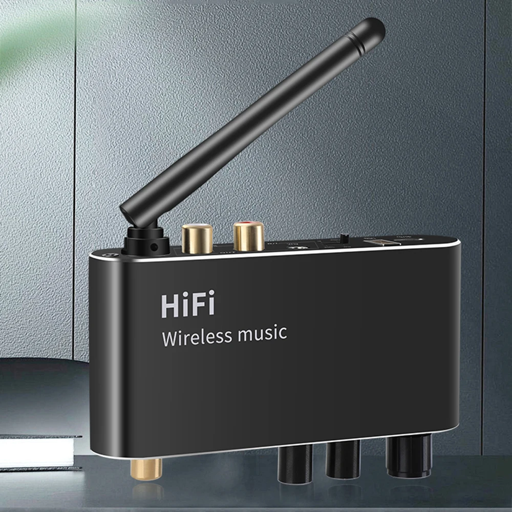 Adattatore Convertitore Dac Audio Digitale-Analogico Digital Spdif Optical Toslink 3.5 Aux Jack Rca L/R Ricevitore Compatibile Bluetooth