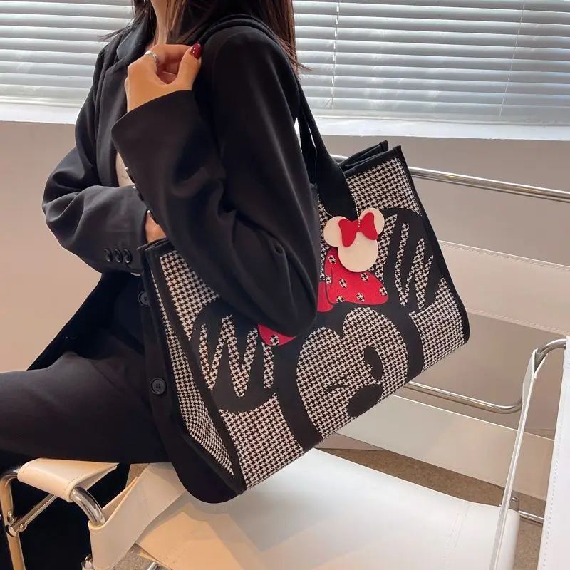 

Новая женская сумка Disney с Микки Маусом, роскошный брендовый мультяшный вместительный Многофункциональный модный тоут для покупок