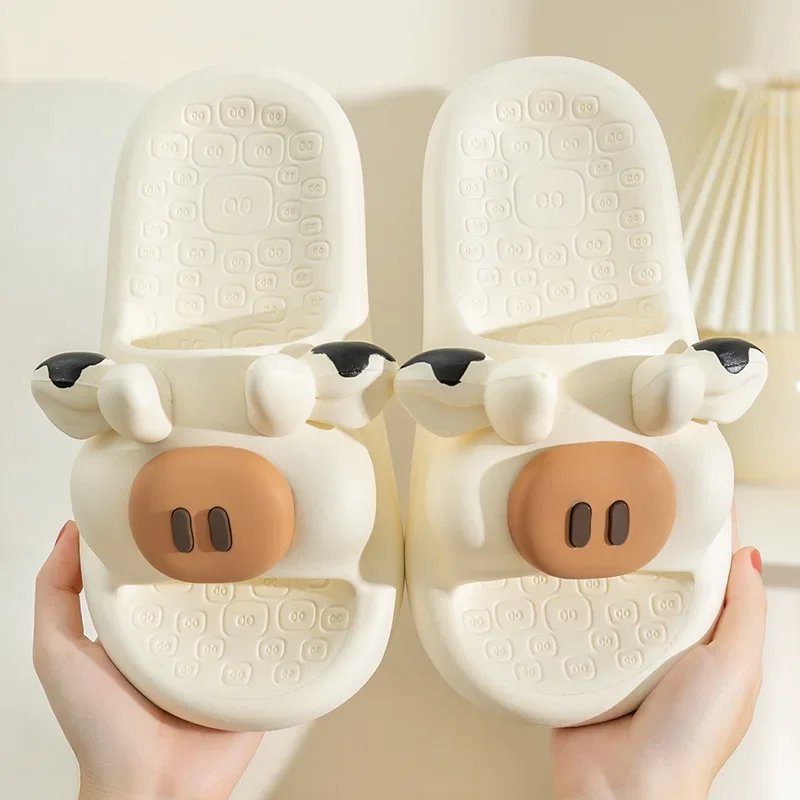 Home Slipper Cloud Woman Cow Dog Puppy Sandal Funny Flip Flops