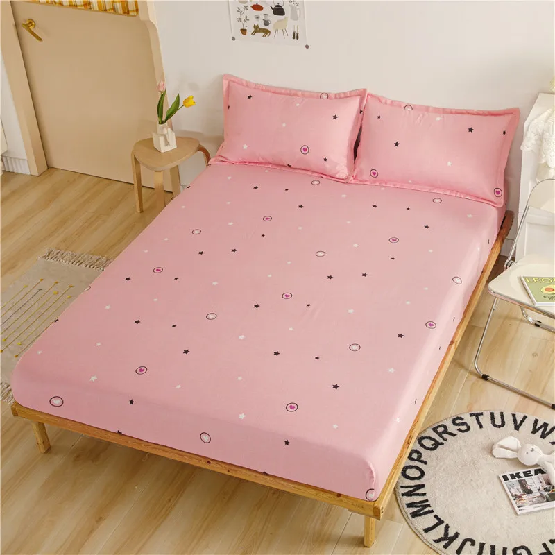 

Cotton Fitted Sheet Non Slip Bed Cover