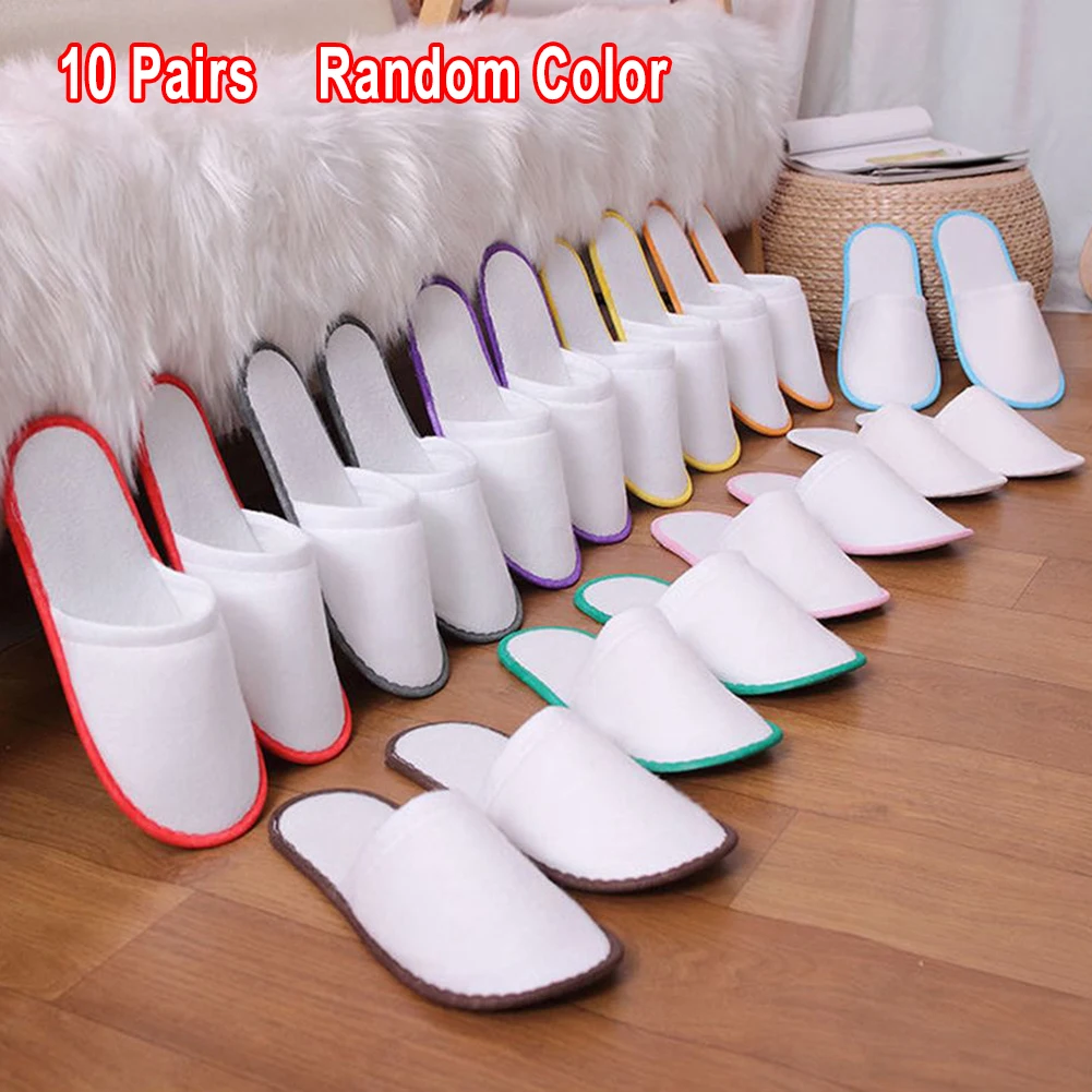 Disposable Slippers 30/20/10Pairs Hotel Travel Slipper Partys Home Guest Men Women Unisex Closed Toe Anti Slip Slipper