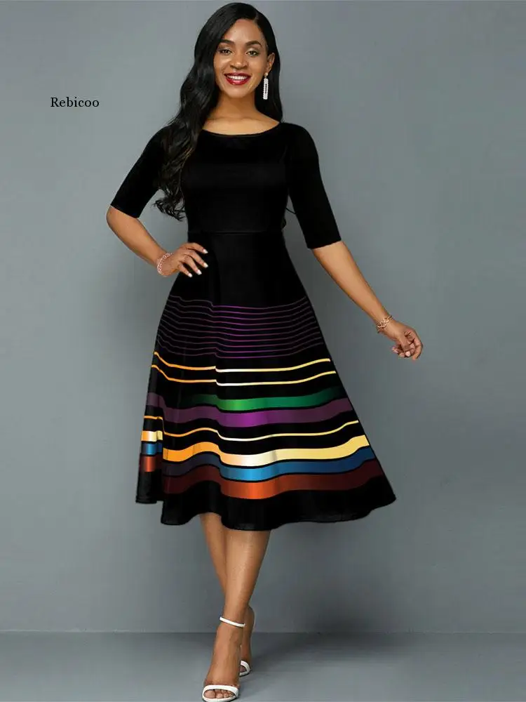 

Sexy Women Pack Hip Pencil Dress Summer Robe Female Striped Fashion Streetwear Vestidos Women Elegant Dress