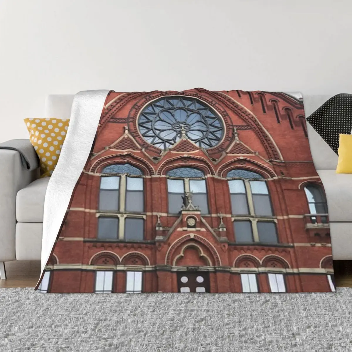 

Cincinnati Music Hall Throw Blanket Flannel Fabric blankets and throws Thermal Blankets