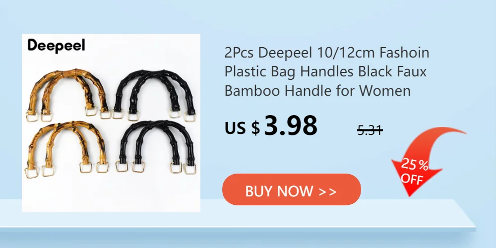 1/2/4Pcs Deepeel 7-18cm Natural Bamboo Bag Handles for Women Handbag Purse Handle Woven-Bag Ring DIY Handmade Bags Accessories
