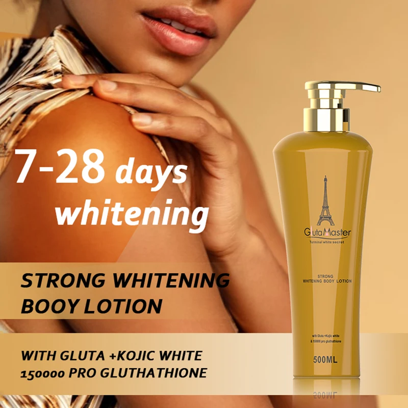 Gluta Master Intense Whitening Body Lotion for Woman with Arbutin Kojic Acid And Vitamin C Freckle Brightening Skin Lotion 500ml vc whitening nicotinamide body lotion quick face and body brightening anti wrinkle improves roughness skin whitening 500ml