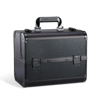 Makeup Train Case Pro Adjustable 4 Sliding Trays Cosmetic Case Storage Organizer Box Lockable Compartments 2