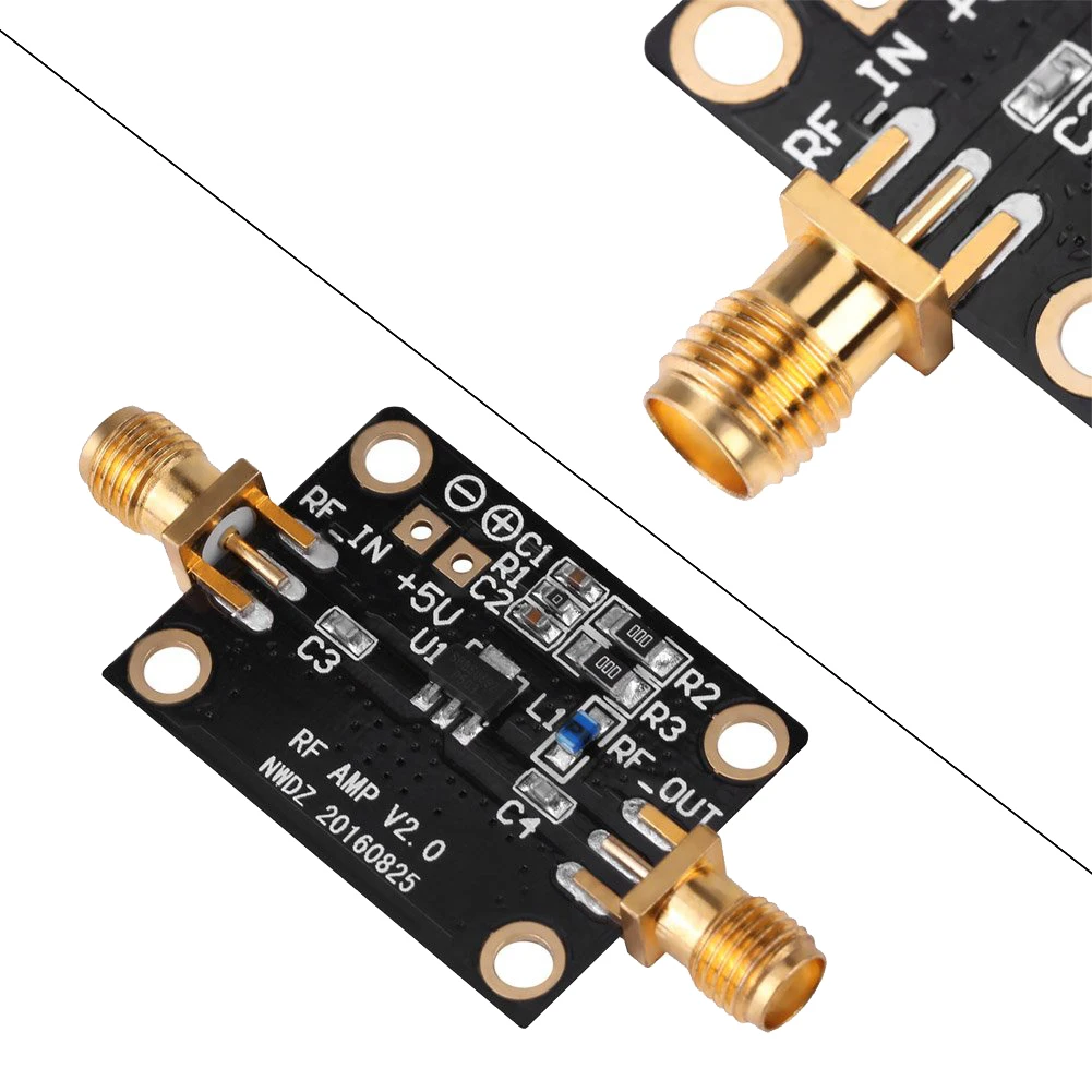 AA08-5V 20 DB RF 광대역 저잡음 증폭기 모듈 0.05-6G 고선형성 고이득 LNA 달링턴 앰프 보드 RF FM VHF
