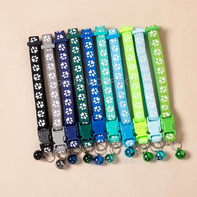 10pcs Colorful Pet Collars with  Bell 23 Different Colors Manufacturers Wholesale Directly Puppy Cat Collar 5