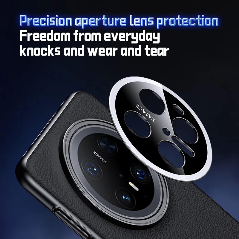 Premium PU Leather Carbon Fiber Shockproof Magnetic Wireless Charging Case